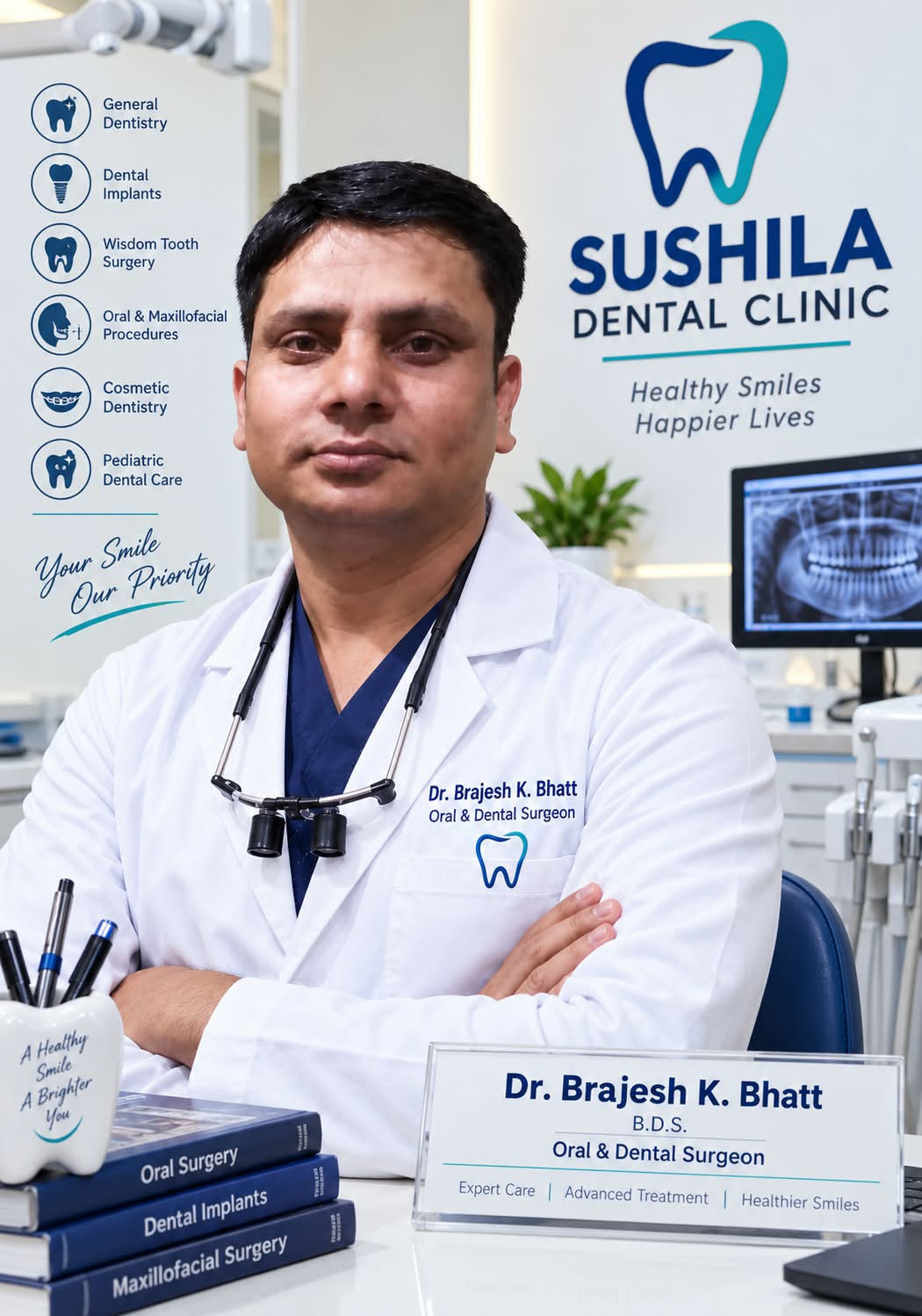 Dr. Brajesh K. Bhatt at Sushila Dental Clinic